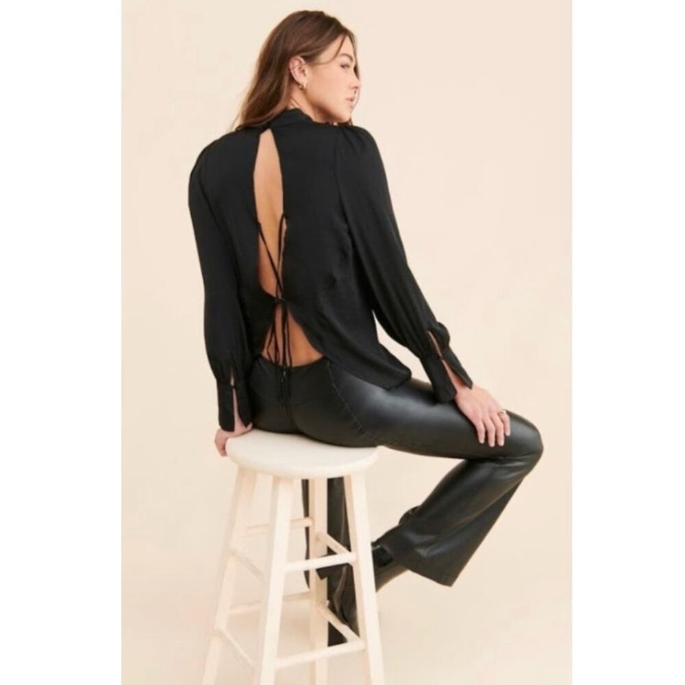 NWT Free People Fiona Backless Top in Black - Picture 9 of 9